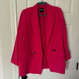 Pink oversize Zara blazer